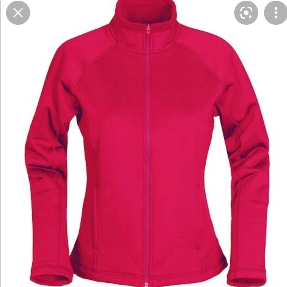 White Sierra Pink PowerJacket Full Zipper Mock Neck in Bright Pink Size XL NWT